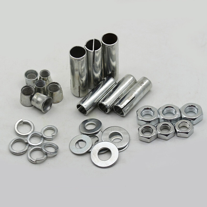 吊顶丝杆三件套吊筋牙条组合膨胀管膨胀螺丝拉爆胀管皮681012 m6 国标