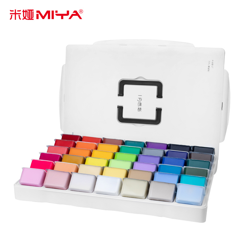 米娅米娅一方原颜果冻颜料90ml42色套装艺考联考色彩课水粉画颜料组合