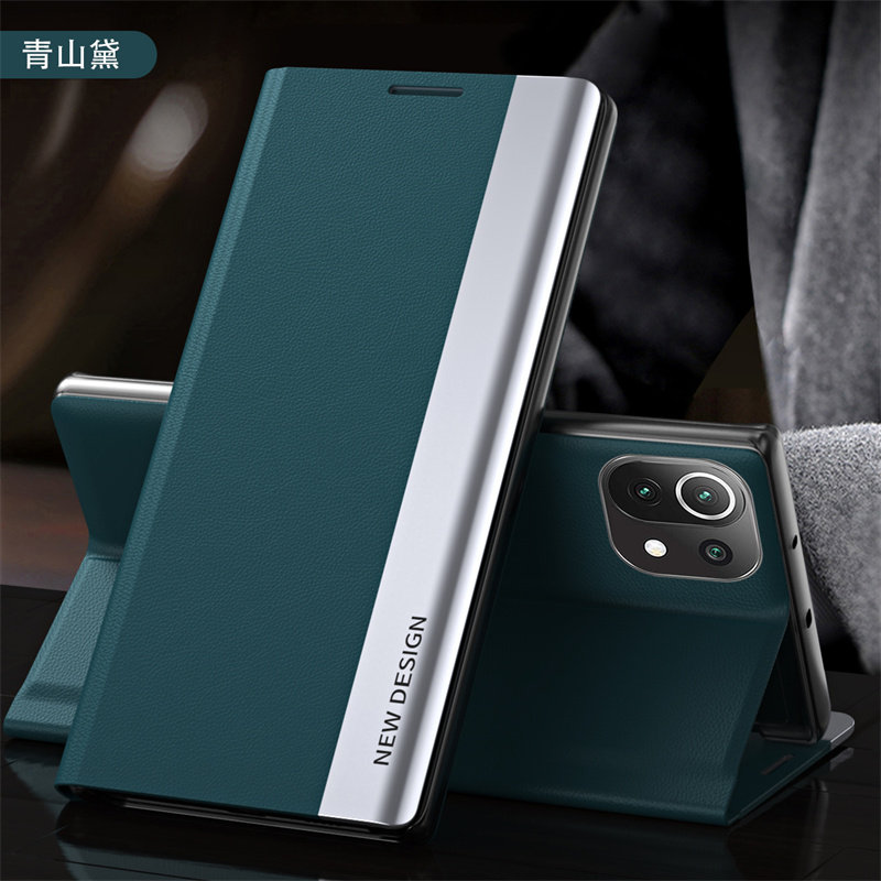 豆图 m2101k9手机壳翻盖适用于小米11lite保护套带磁吸皮套商务小米11