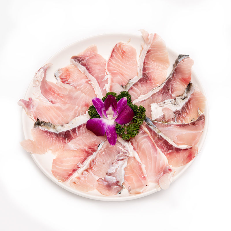 脆鱼新鲜现杀中段肉鱼腩切片冷冻海鲜水产食材 两包 现切脆肉鱼片250g
