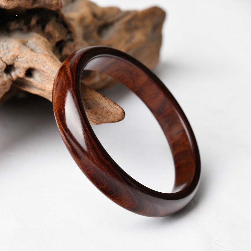 海南黄花梨木质手镯 收藏送礼女士 中国风复古文玩 手镯内直径56好鬃