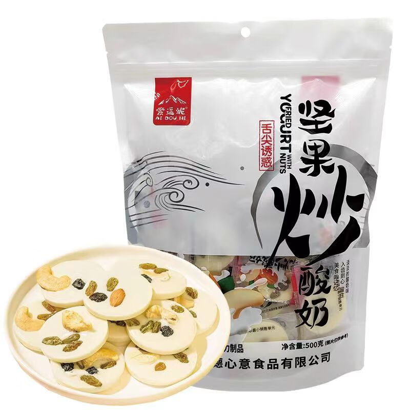 爱逗妮(ai dou ni)坚果炒酸奶500g新疆爱逗妮腰果巴旦木炒酸奶果仁代