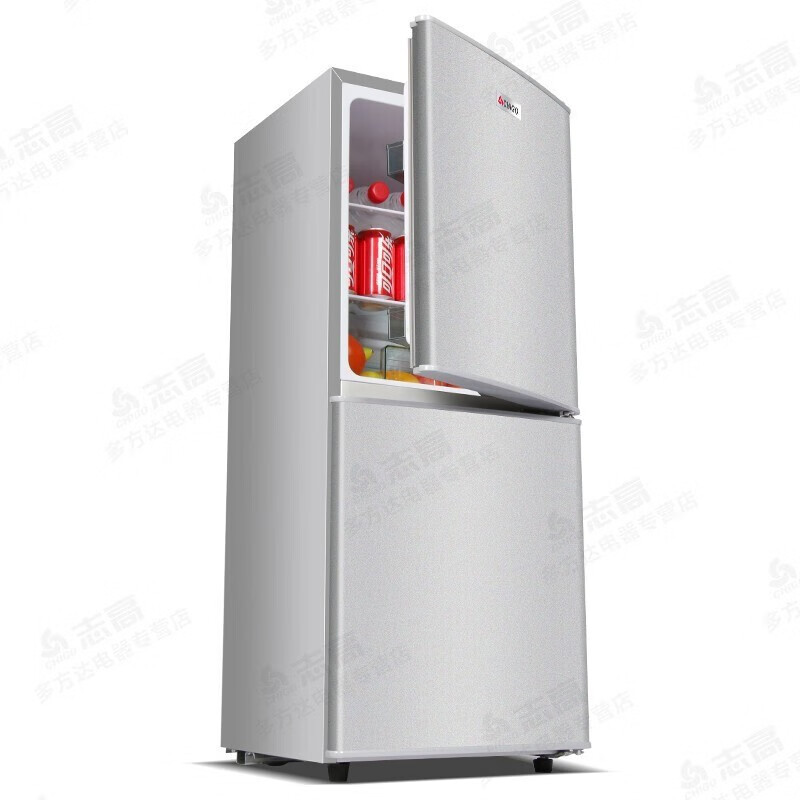 志高（CHIGO）双门冰箱小家用大容量冷藏冷冻办公室租房宿舍双开门小型电冰箱二门节能  BCD-98A168【上冷藏下冷冻 节能省电】
