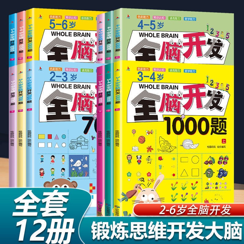 2-6岁 全脑开发700题 1000题1