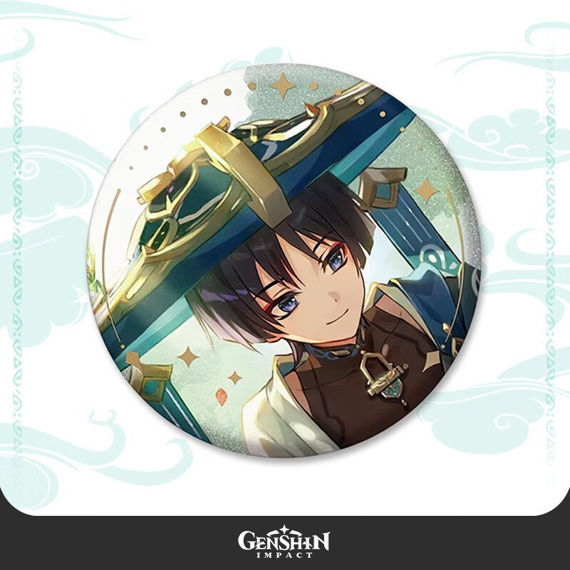 杰克前沿原神游戏逸闻轶事系列角色周边胸章磨砂细闪吧唧 流浪者 58mm