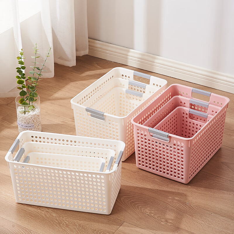 鑫鑫牛收纳筐篮子推车置物筐厨房储物盒塑料家用水果杂物零食桌面收纳