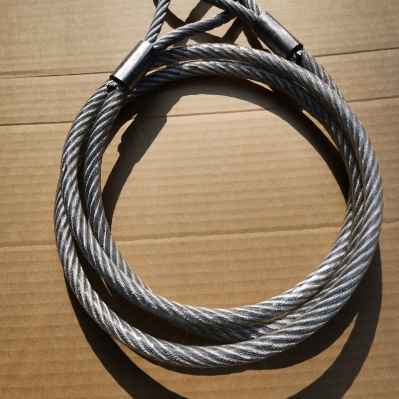 钢丝绳拉绳涂塑包塑皮钢丝绳索具吊具起重镀锌压制钢丝绳拖车锁车