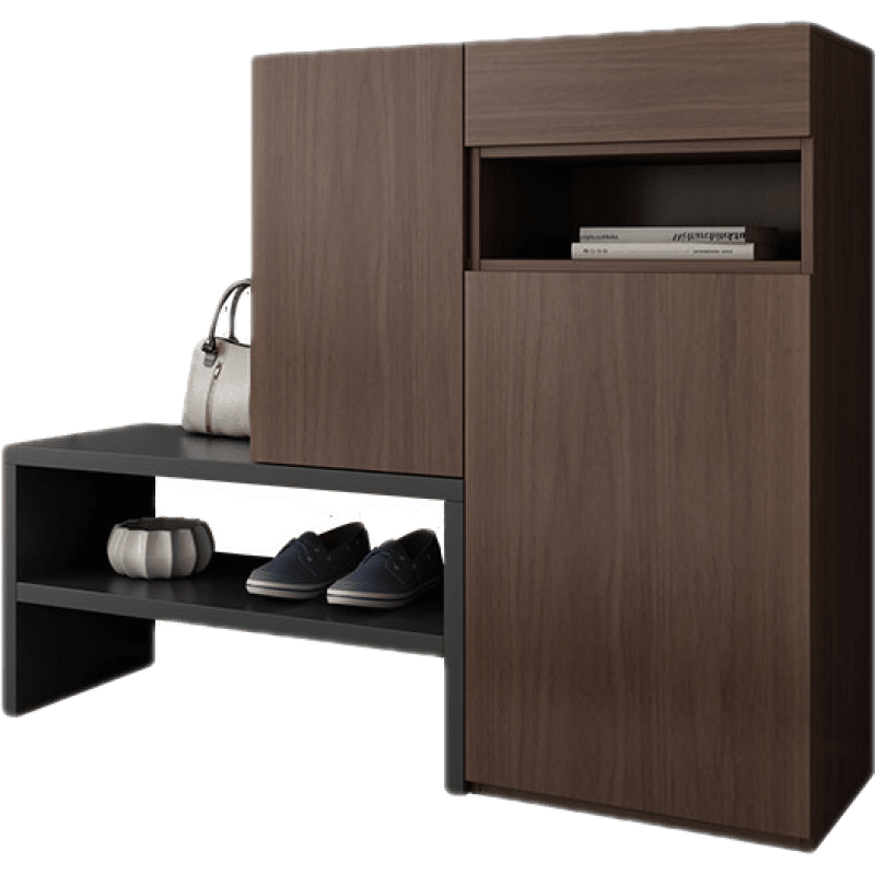 兰尼森 鞋柜 北欧入门玄关柜换鞋凳一体现代简约家用门口收纳储物柜 北欧鞋柜 组装