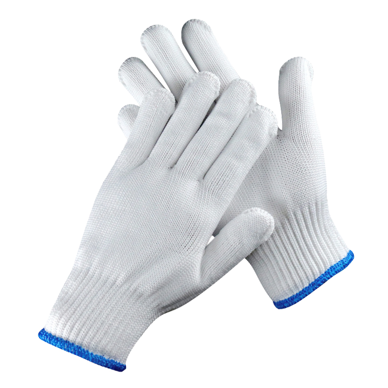 兰诗 wyq0128 手套建筑工地棉线手套加厚耐磨清洁手套500克 尼龙丝单