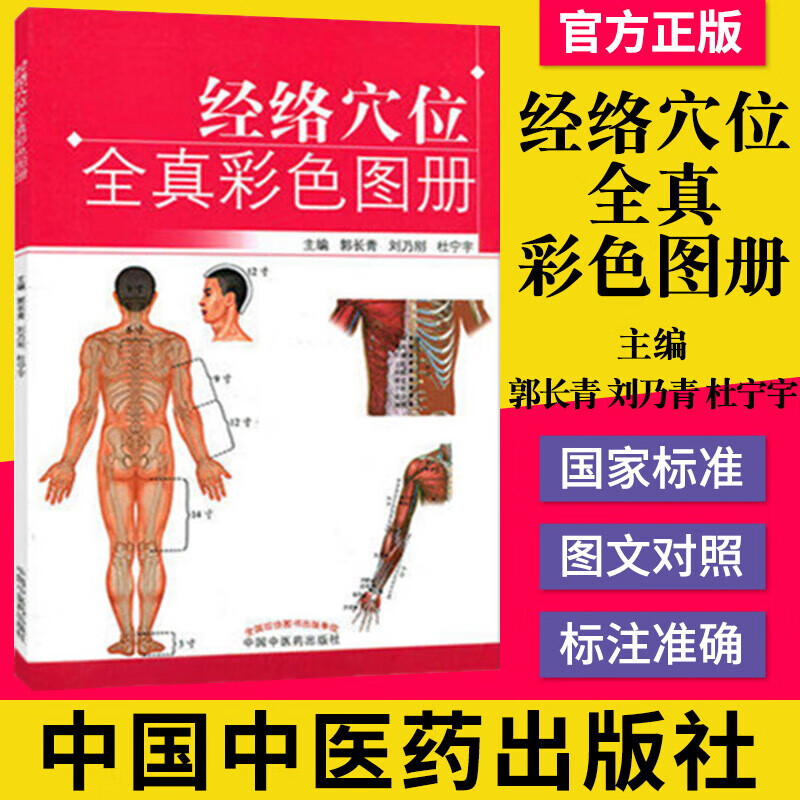现货正版 经络穴位全真彩色图册 郭长青,刘乃刚,杜宁宇 中国中医药出版社 9787513226448
