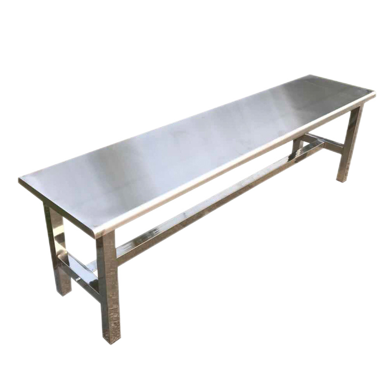 鲸伦长凳浴室凳更衣室休息长凳医院无尘车间食堂不锈钢长条凳定制200cm不锈钢长条凳