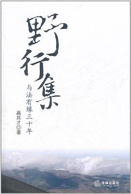 正版现货野行集 高其才 法律出版社 9787511824585