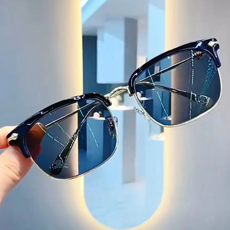 veesa变色眼镜框男同款复古渣男近视散光防蓝光辐射电脑可配镜防紫外