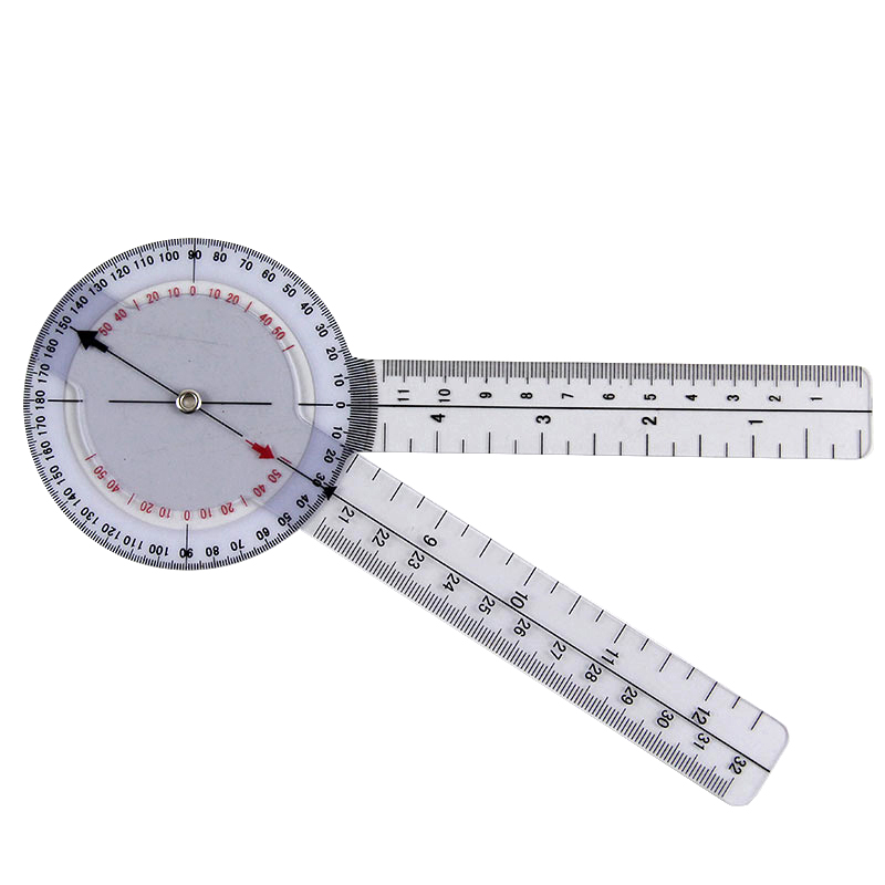 肢体角度尺子骨科关节活动度测量尺塑料量角器医生评估品工具 8英寸