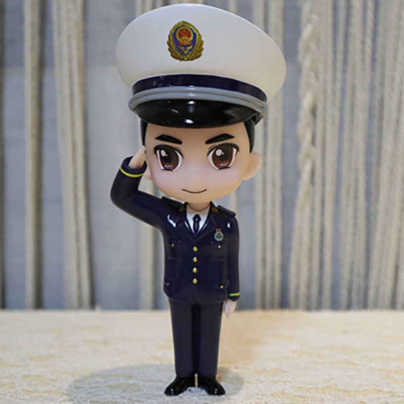 正版兵小萌情侣火警人物摆件消防员手办桌面摆件卡通兵娃娃玩具礼