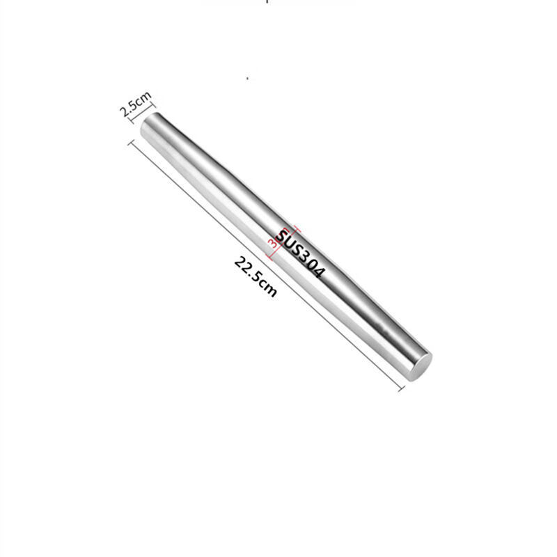 304不锈钢擀面杖家用大小号饺子皮厨房压面条非实木擀面棍烘焙饼 食品级304不锈钢 【特厚款】22.5*3.2