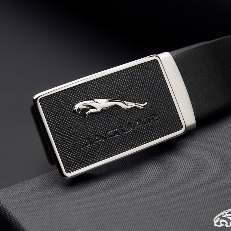 jaguar男士皮带国际十大品牌自动扣头真牛皮商务休闲腰带父亲节礼物
