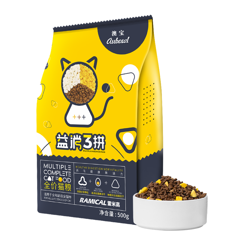 雷米高（RAMICAL） 澳宝猫粮冻干三拼500g