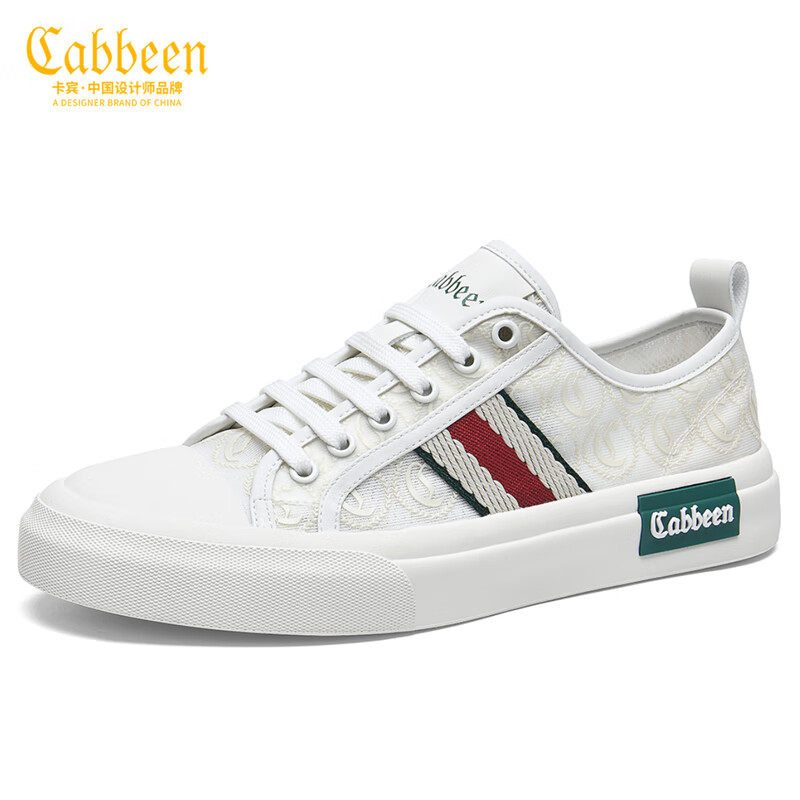 卡宾薄款鞋子男夏季透气帆布鞋男百搭低帮休闲板鞋男潮流轻便防滑男鞋 米白色 39 【=运动鞋40码】