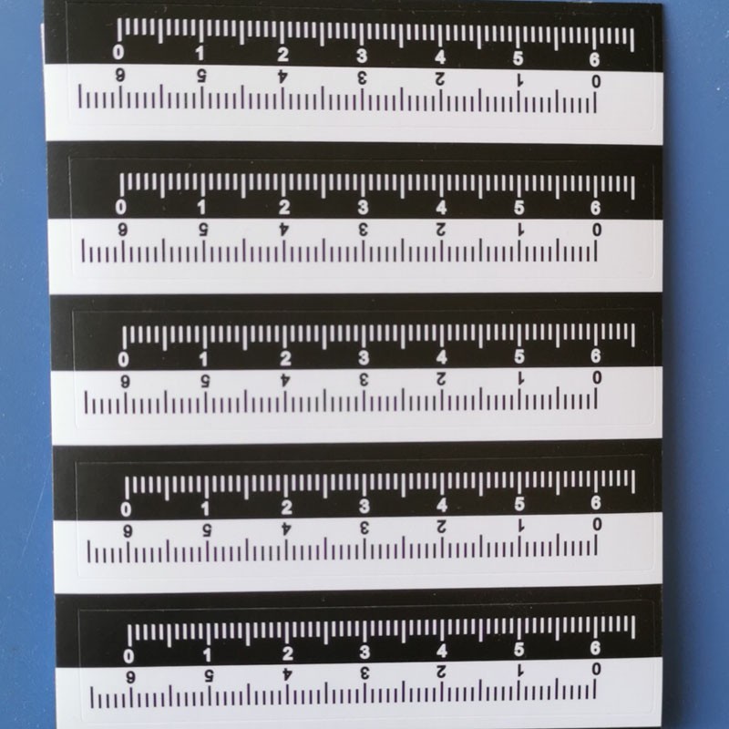 倾阑 双色比例尺 不干胶比例尺黑白双色刻度尺 照相比例尺 6厘米 100