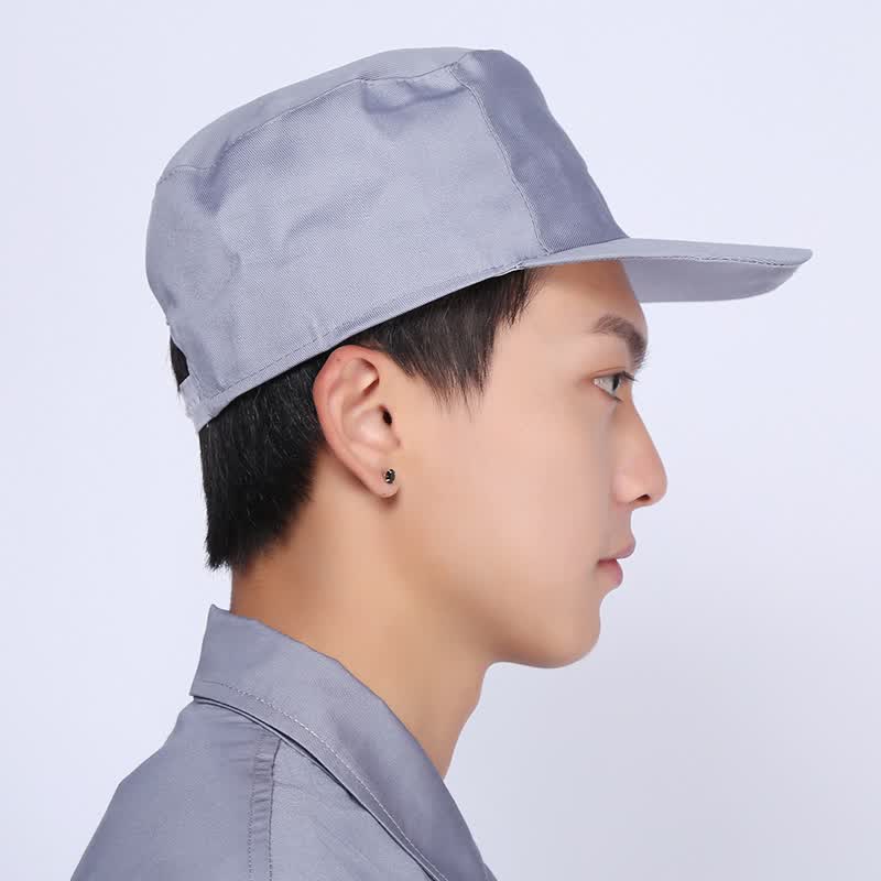 浩赢定制logo工装帽工程帽工作帽子男劳保帽工人防尘工厂车间鸭舌帽女