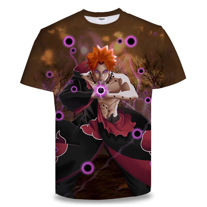 衣服男t恤短袖春夏装中学生青少年儿童潮体恤衫上衣 d地爆天星佩恩 童