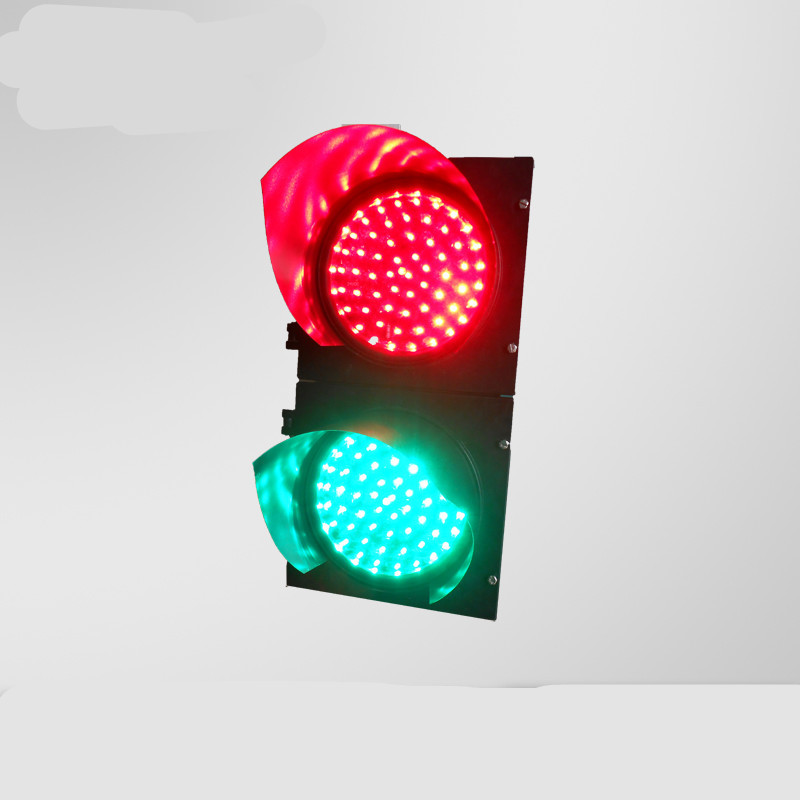 定制200红绿双色交通信号灯红绿灯学校厂房驾校停车场施工指示红绿灯 12V输入不带控制-通电常亮