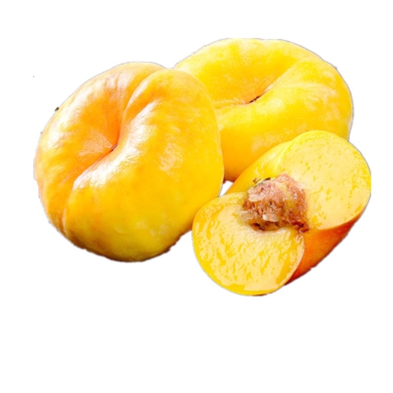 马保果黄蟠桃 新鲜应季山东黄金黄肉扁桃子黄金蟠桃 精选2斤装