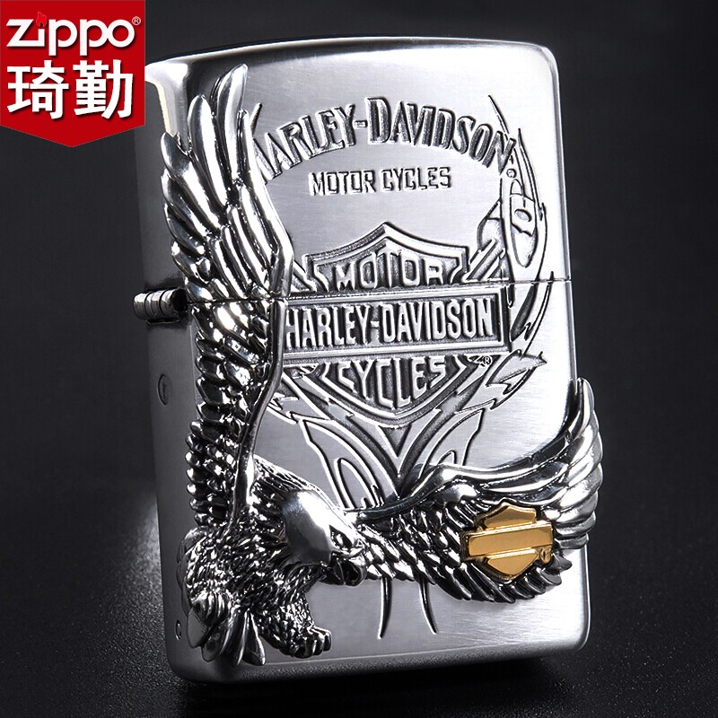 zippo原装之宝打火机哈雷大侧鹰hdp-16王者归来哈雷鹰徽章男士珍藏