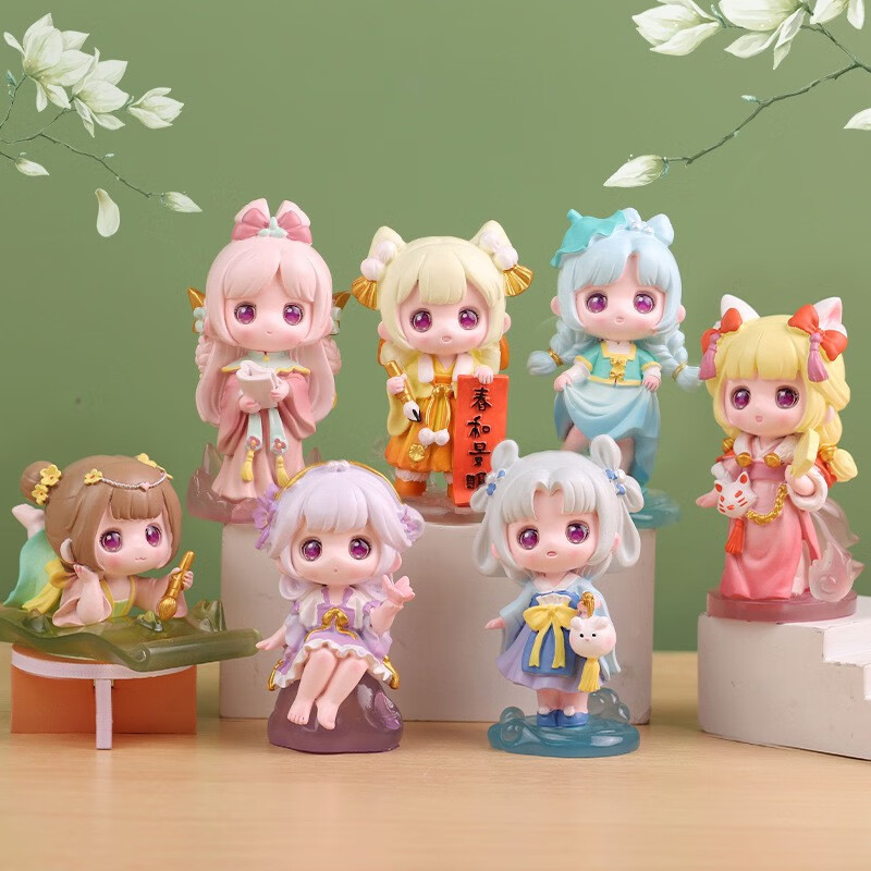 猴开心时遇春风可爱少女盲盒玩具公仔男女孩创意潮玩摆件送朋友生日