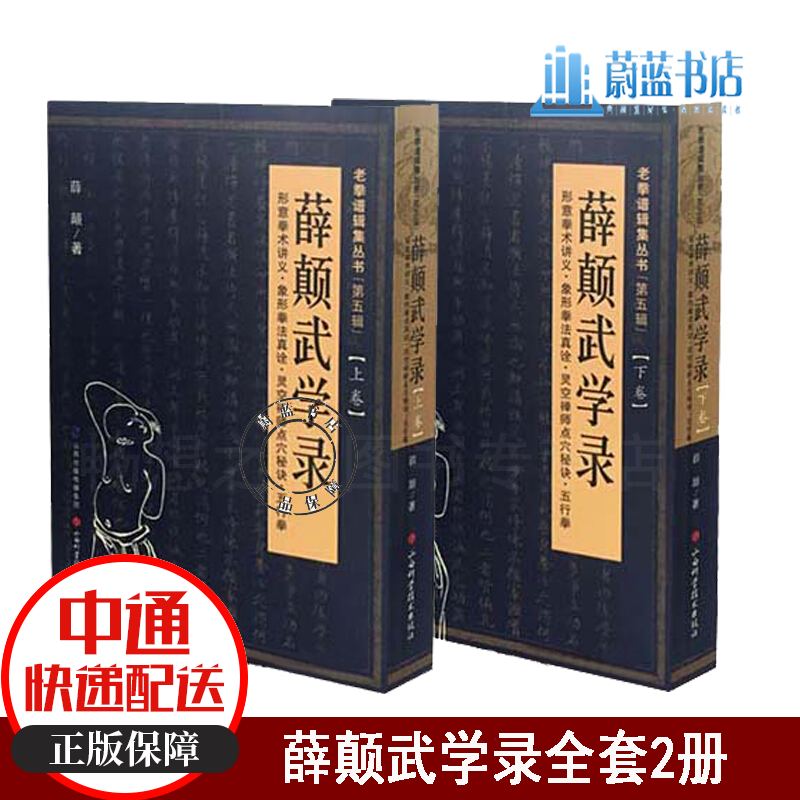薛颠武学录上下卷 老拳谱图集丛书薛颠武学路全套2册 形意拳术讲义象形拳法真诠灵空禅师点穴秘诀五行拳