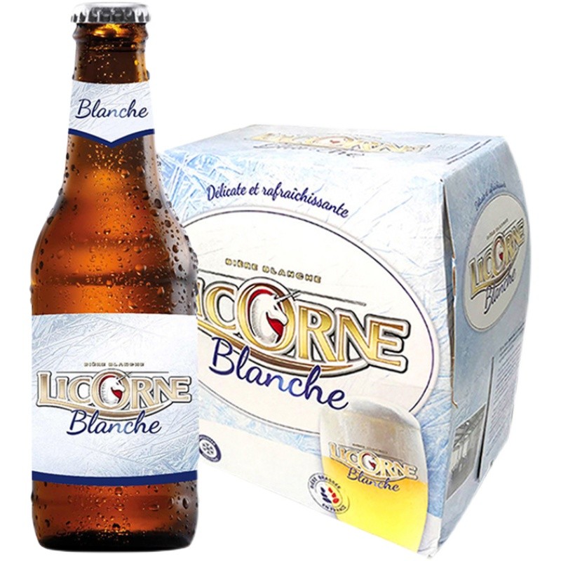 【24瓶整箱】法国进口利库尼白啤酒(licorne) 法式白啤酒 进口啤酒250