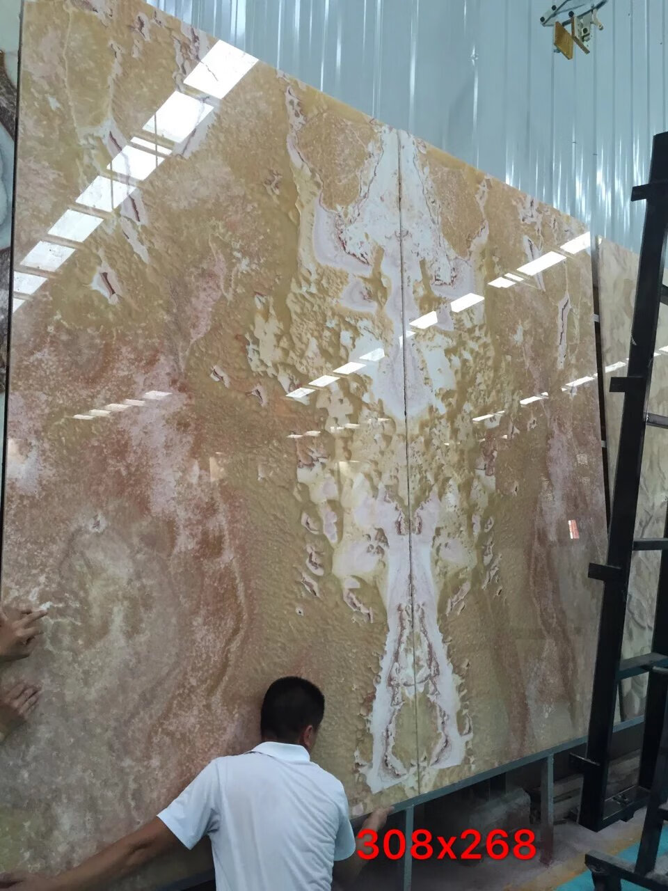 天然大理石红龙玉黄龙玉大理石电视背景墙石材客厅欧式