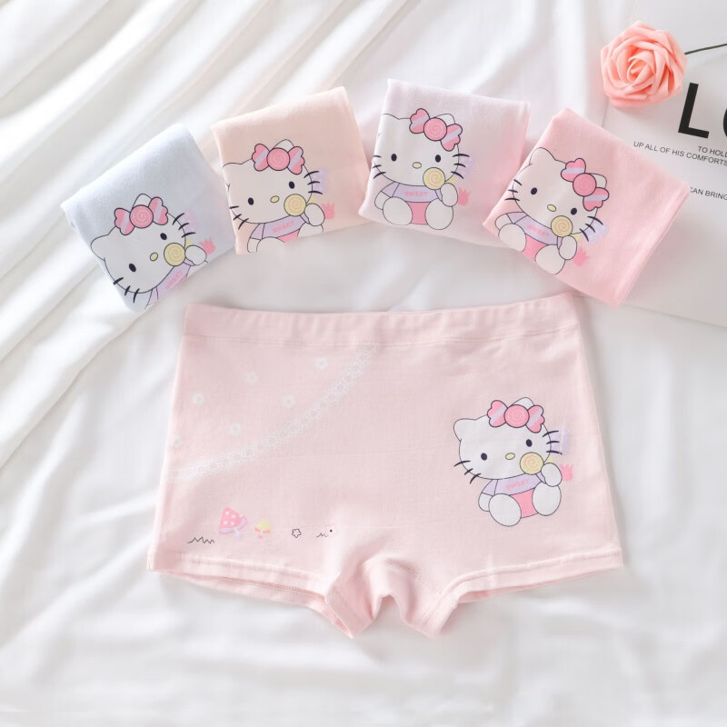 duckkids小黄鸭儿童内裤女童全棉平角纯棉四角女宝宝幼儿中大童10小