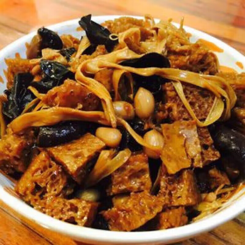 排队小吃素什锦拌素菜油焖八宝菜下饭菜小菜菜 八宝素什锦500克*1份