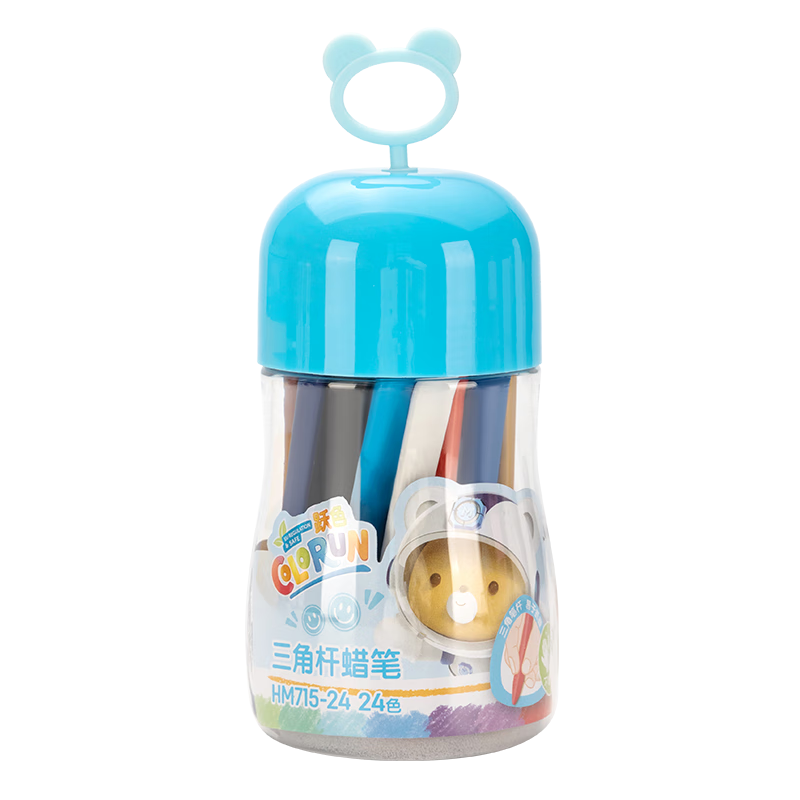 ����(deli)���Ǹ˲�����24ɫ˫ͷ���ʿ�ˮϴ��ͯ�ͻ���Ϳɫ�ʲʻ��HM715-24Ͱװ(��)��ѧ����ѧ��