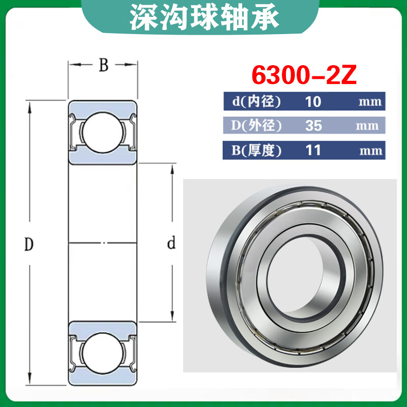 skf轴承6300 6301 6302 6303 6304 6305 6306 2z 2rs1/c3 6300-2z(铁