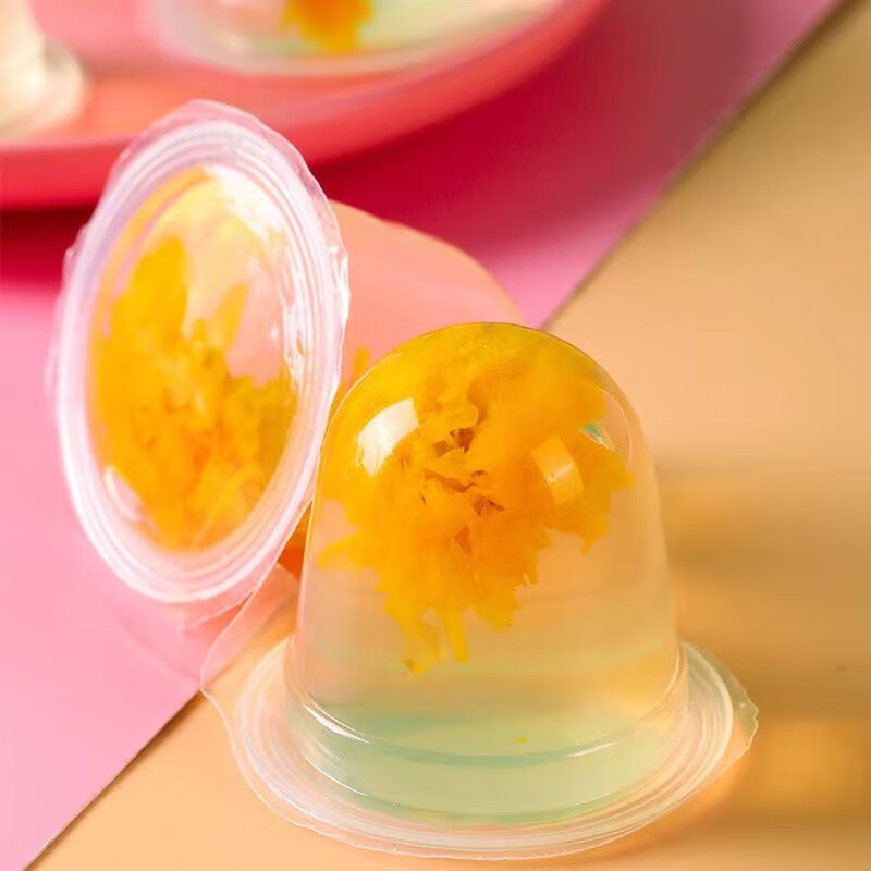 鲜花果冻云南农业大学菊花桂花茉莉花果冻布丁云南农大农科院零食