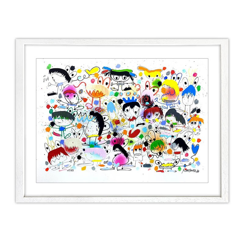 三为(sunwayart) 西班牙艺术家哈维卡贝尔无题系列限量亲笔签名版画42