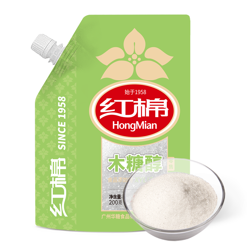 紅棉木糖醇代糖家用無(wú)蔗糖健康木糖醇食品食用烘焙蛋糕專(zhuān)用白砂糖 200g