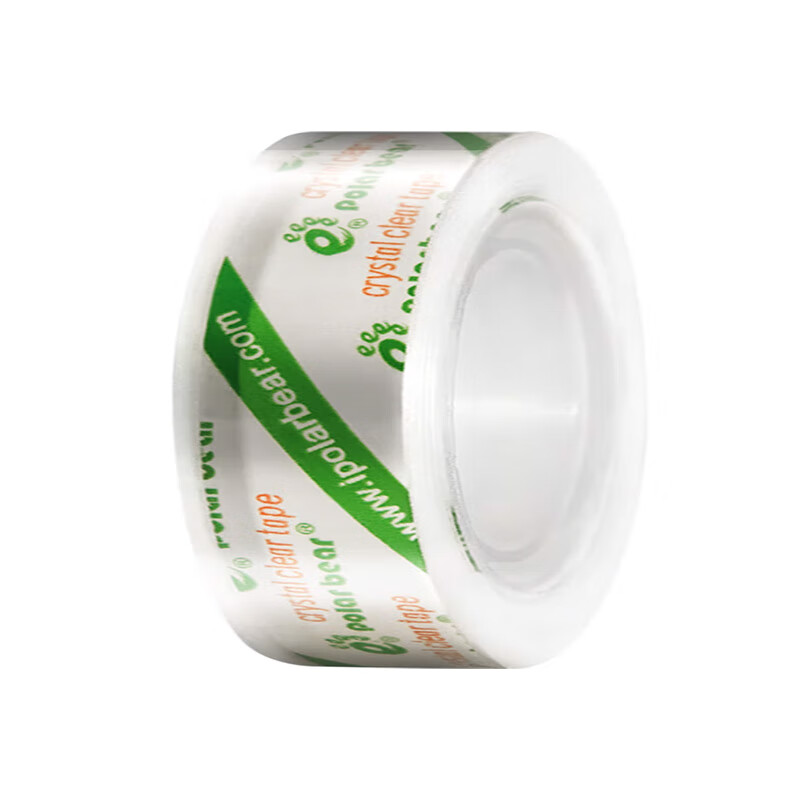 北极熊（Polar bear） 特粘透明文具胶带 小胶带透明无痕胶布 小透明胶带封口胶条 PP-027 24MM*22.85M 6卷/筒