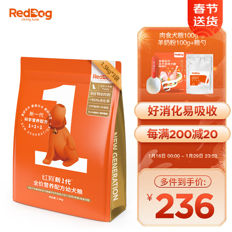 红狗品牌干狗粮：口感出色，价格实惠，满足营养需求|查看狗干粮价格走势用什么App