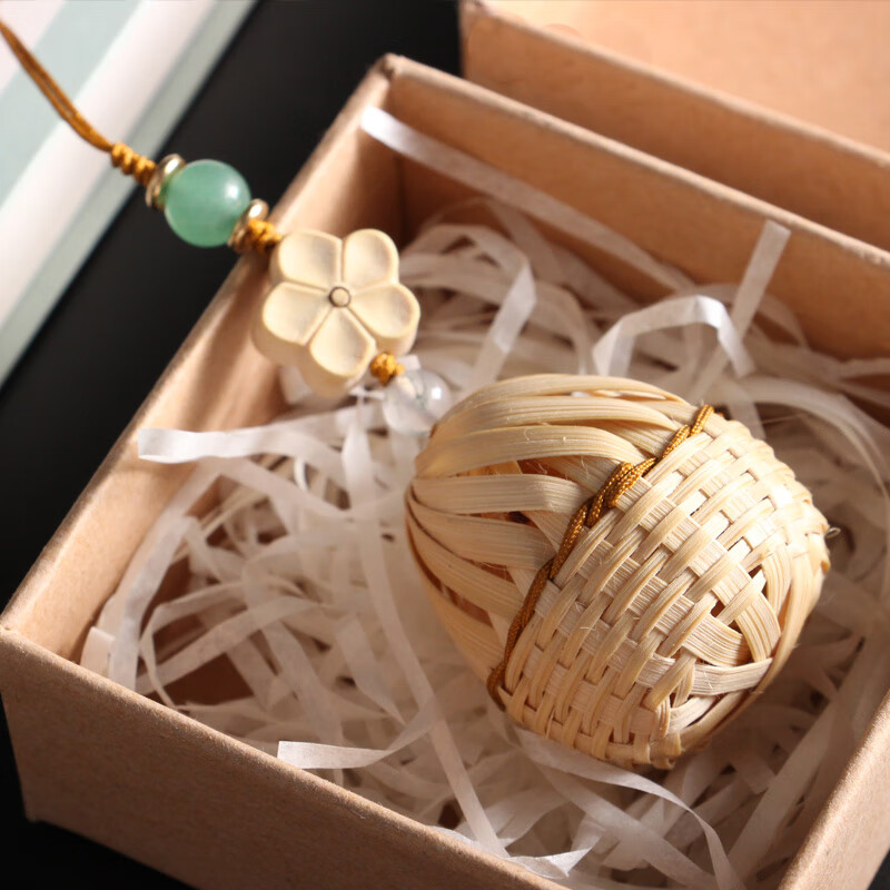 狮奥利兴端午竹编diy 香囊竹铃铛手工diy材料包创意中国古风礼物非遗