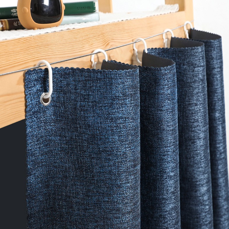 阿黎 宿舍床帘 寝室下铺棉麻遮光帘 加厚封闭隔音帘子 防尘强遮光布 藏青棉麻/2片装高性价比高么？