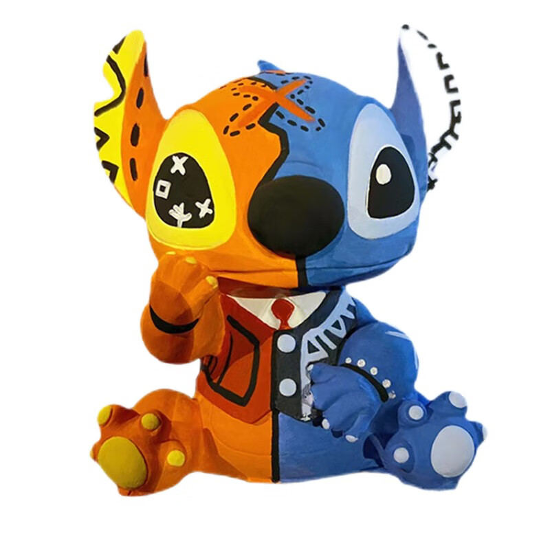 金归石膏娃娃涂色史迪仔模具白胚手工diy彩绘涂色娃娃存钱罐 绅士