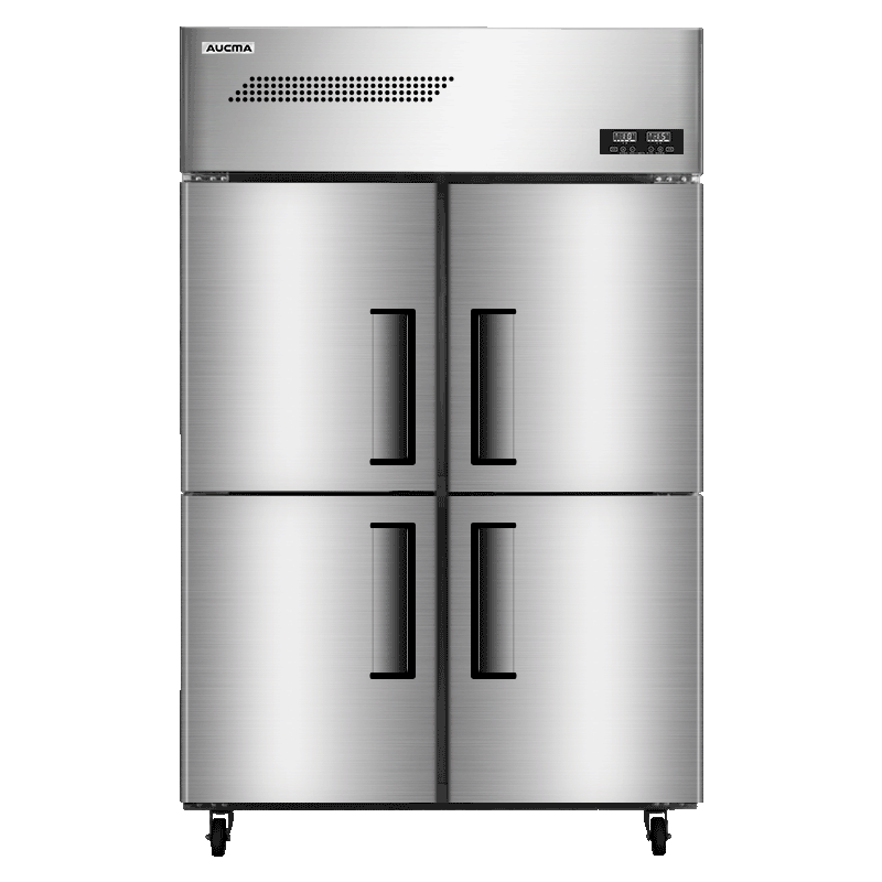 澳柯玛（AUCMA）四开门商用冰箱厨房 立式冷藏冷冻保鲜冰柜 食堂饭店专用 不锈钢双温陈列柜 VCF-860D4