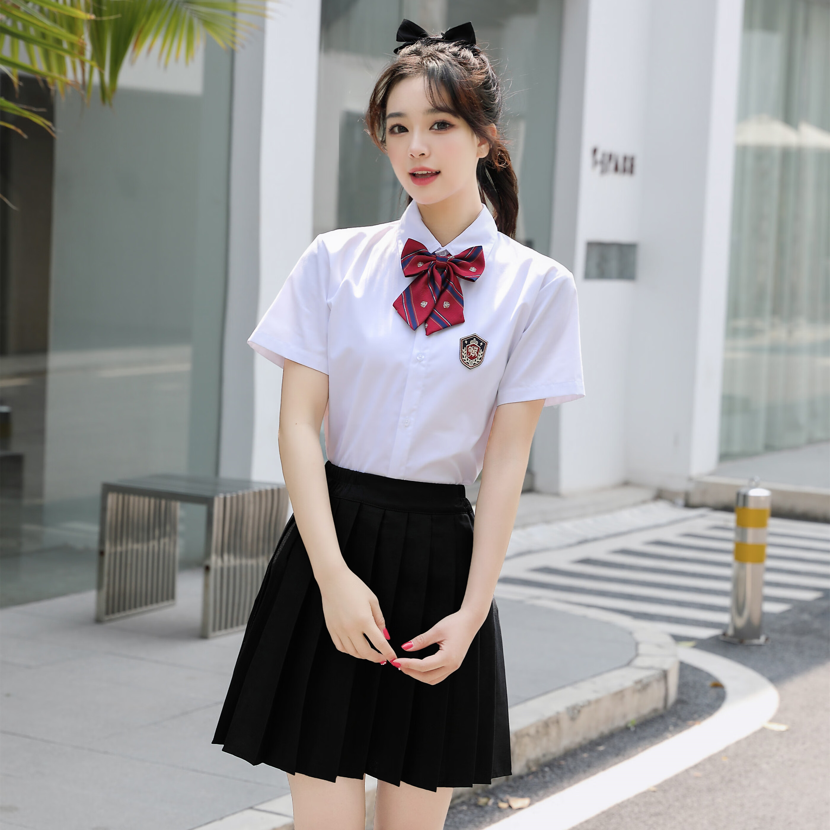 hot keke毕业班服学院风校服套装男女夏装中学生合唱演出服高中生运动