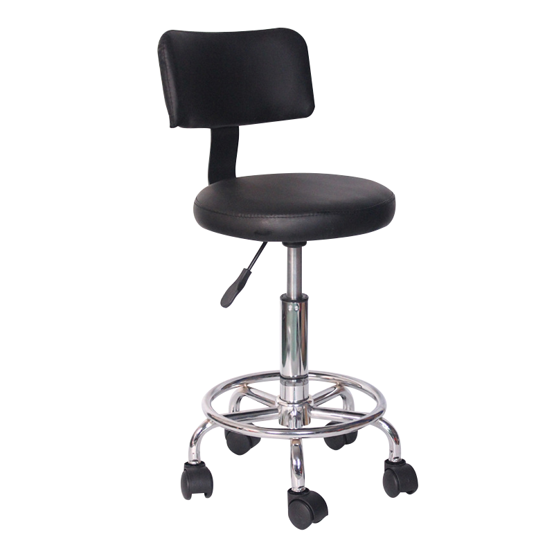 工来工往吧台椅子高脚吧台椅高脚椅酒吧椅升降椅酒店前台高椅子简约靠背家用柜台收银台 黑色