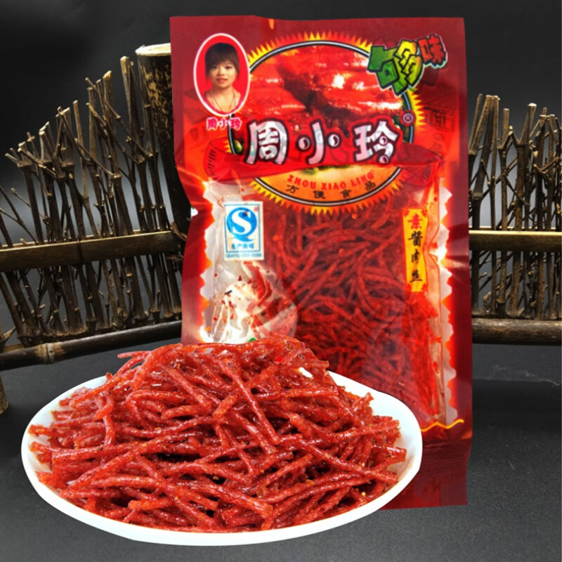 周小玲素酱肉丝辣条60袋香辣丝8090后童年儿时怀旧麻辣面筋零食 (周小玲)-素酱肉丝*30袋(腰缠万