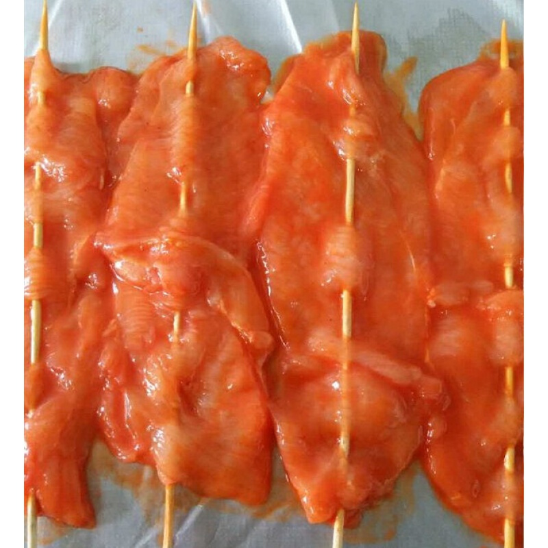 里脊肉串40串手抓饼鸡肉串鸡胸肉油炸小吃铁板里脊肉烧烤肉串食材